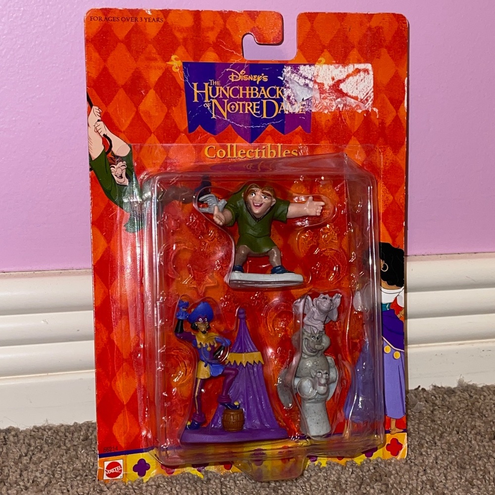 Vintage The hunchback of notre dame action figure cake topper set toy Disney